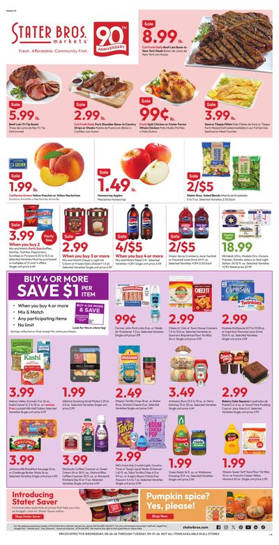 Stater Bros. Markets (CA) Weekly Ad August 26 - September 1, 2026