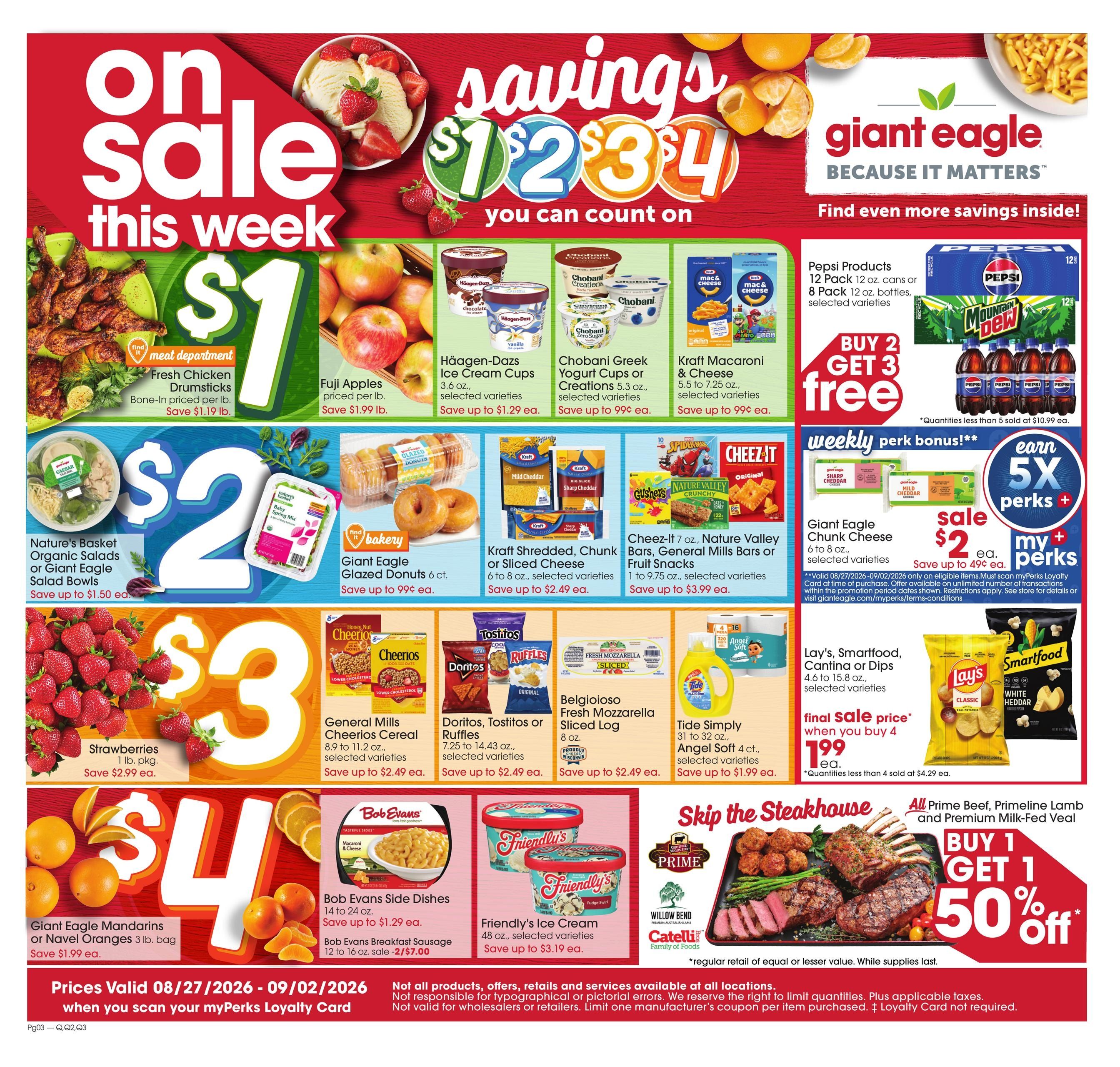 Giant Eagle (Adamsville Area, OH) Weekly Ad August 27 - September 2, 2026