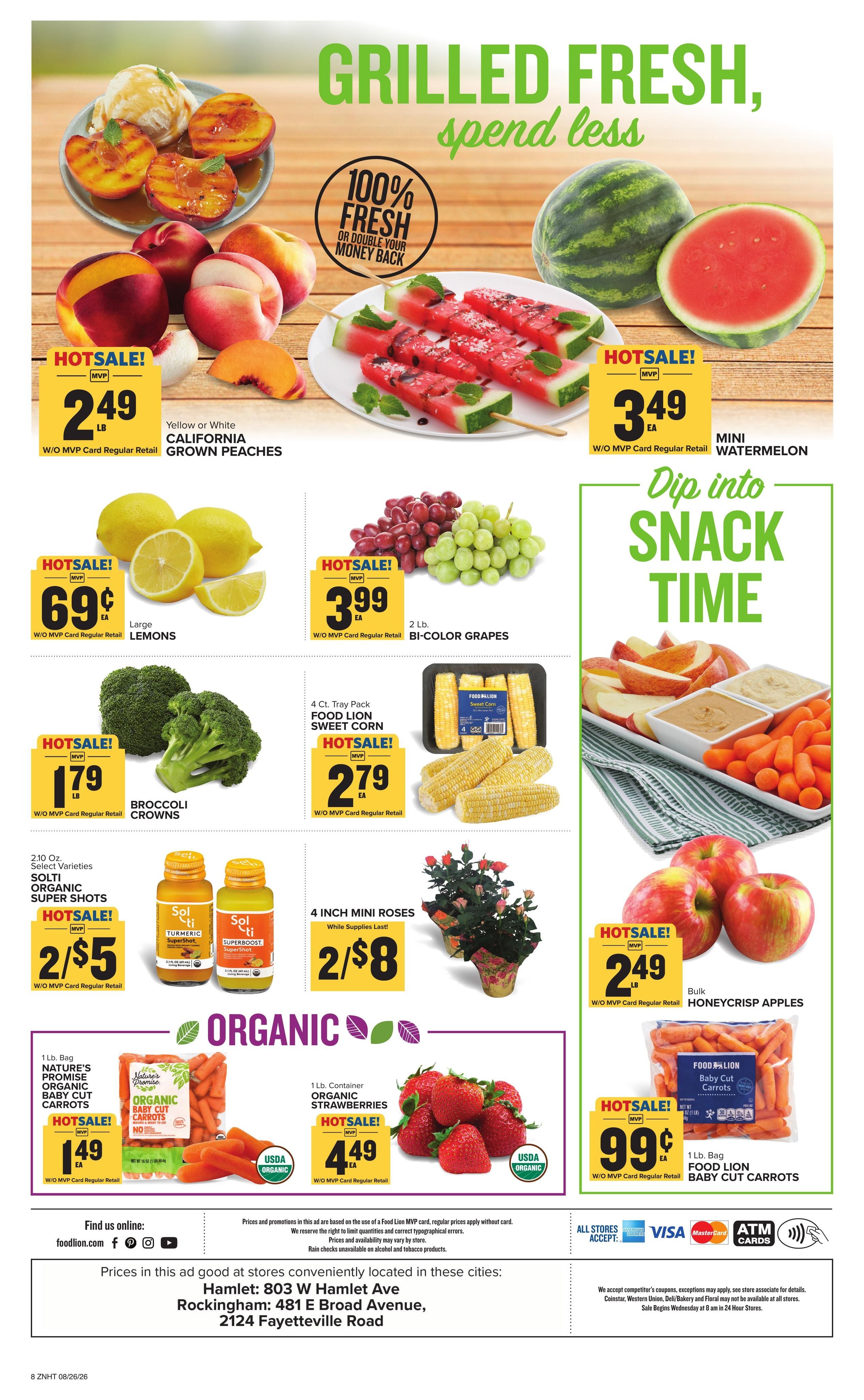 Food Lion (Rockingham Area, NC) Weekly Ad August 26 - September 1, 2026
