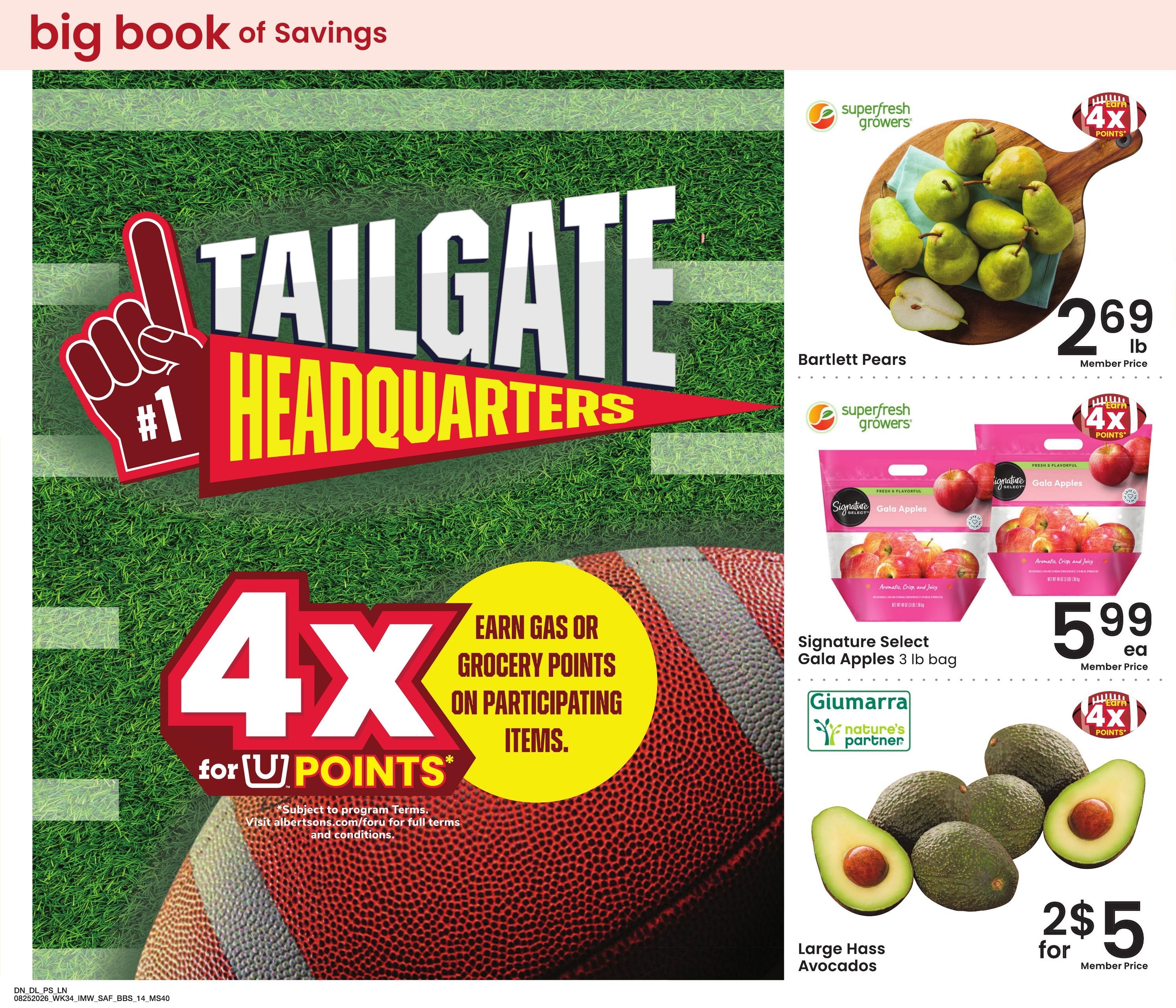 Safeway (Avon Area, MT) Big Book of Savings Weekly Ad August 25 - September 28, 2026