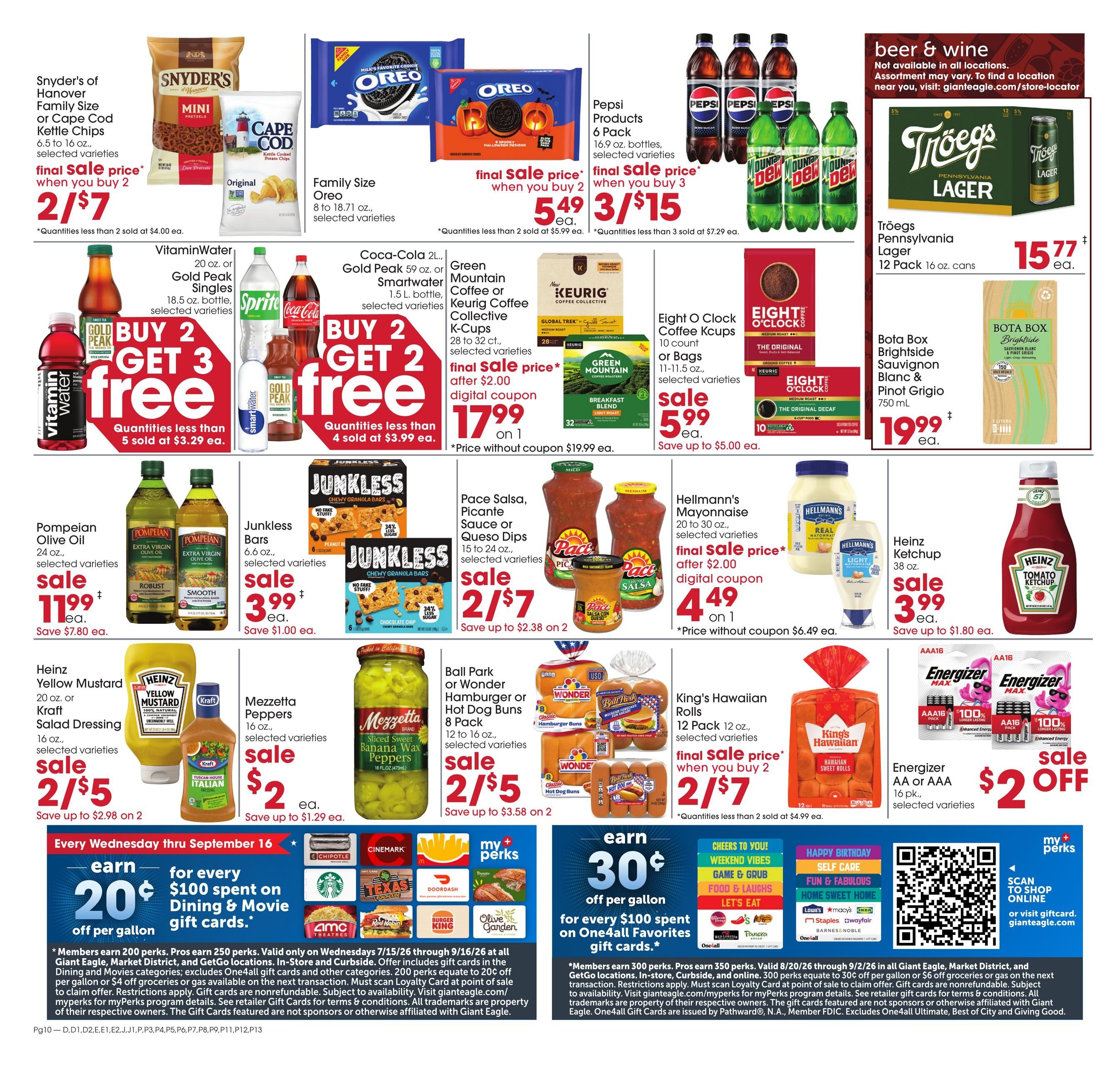 Giant Eagle (Corriganville Area, MD) Weekly Ad August 27 - September 2, 2026