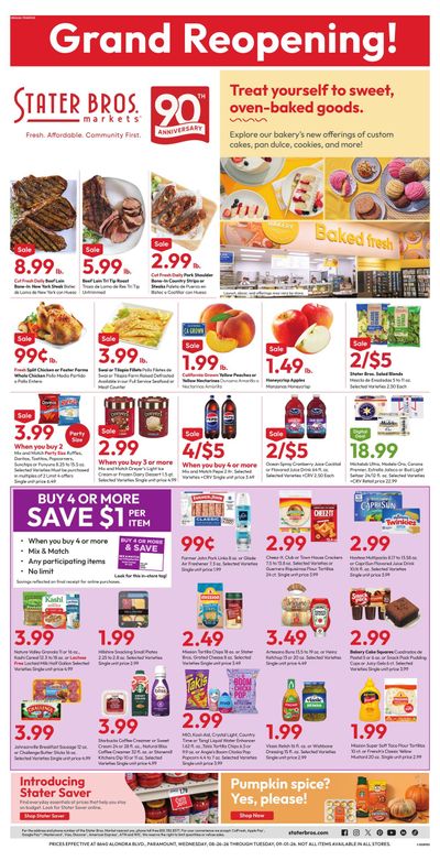 Stater Bros. Markets (Torrance–Lomita Area, CA) Weekly Ad August 26 - September 1, 2026