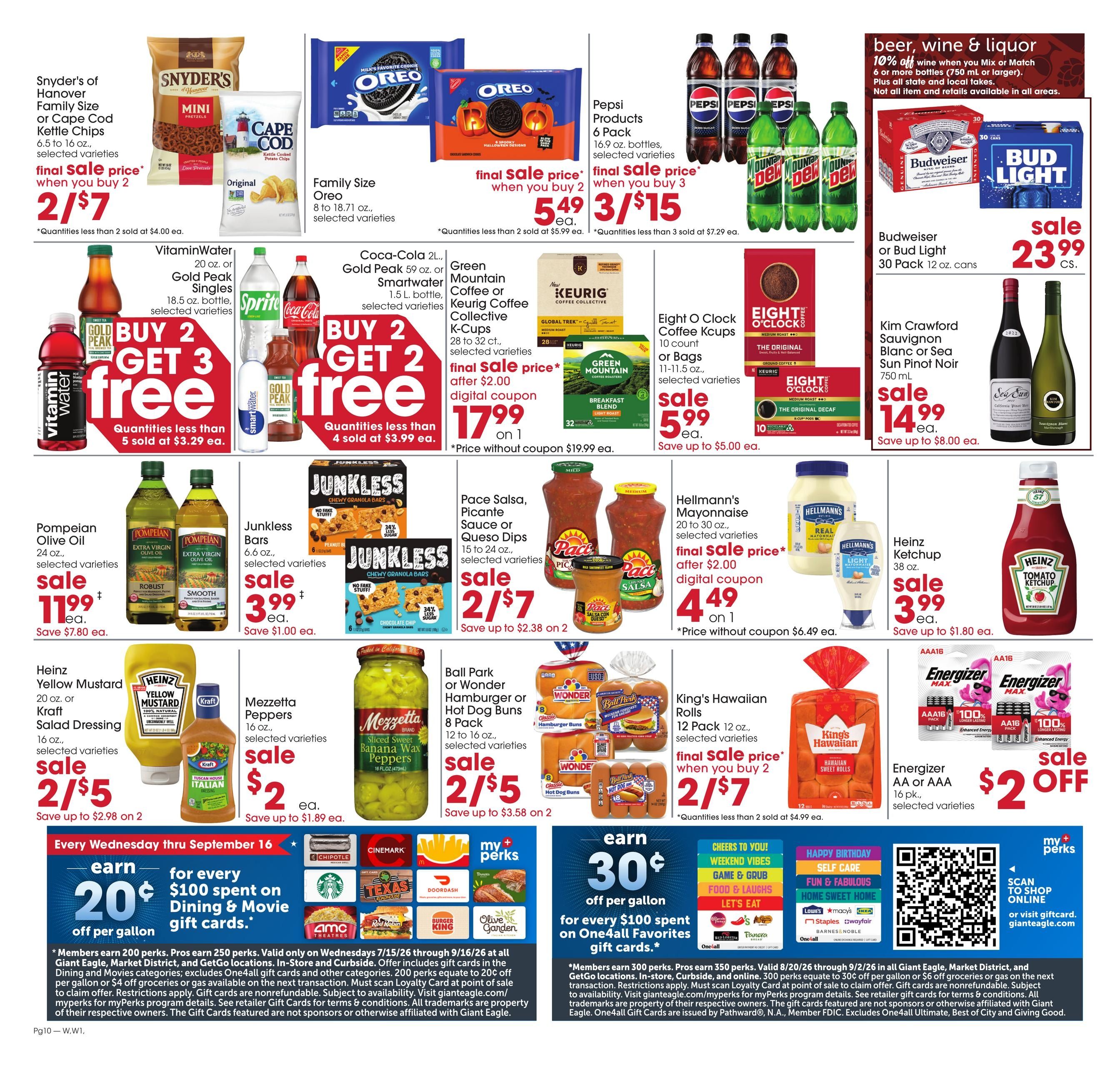 Giant Eagle (Bridgeport–Gypsy Area, WV) Weekly Ad August 27 - September 2, 2026