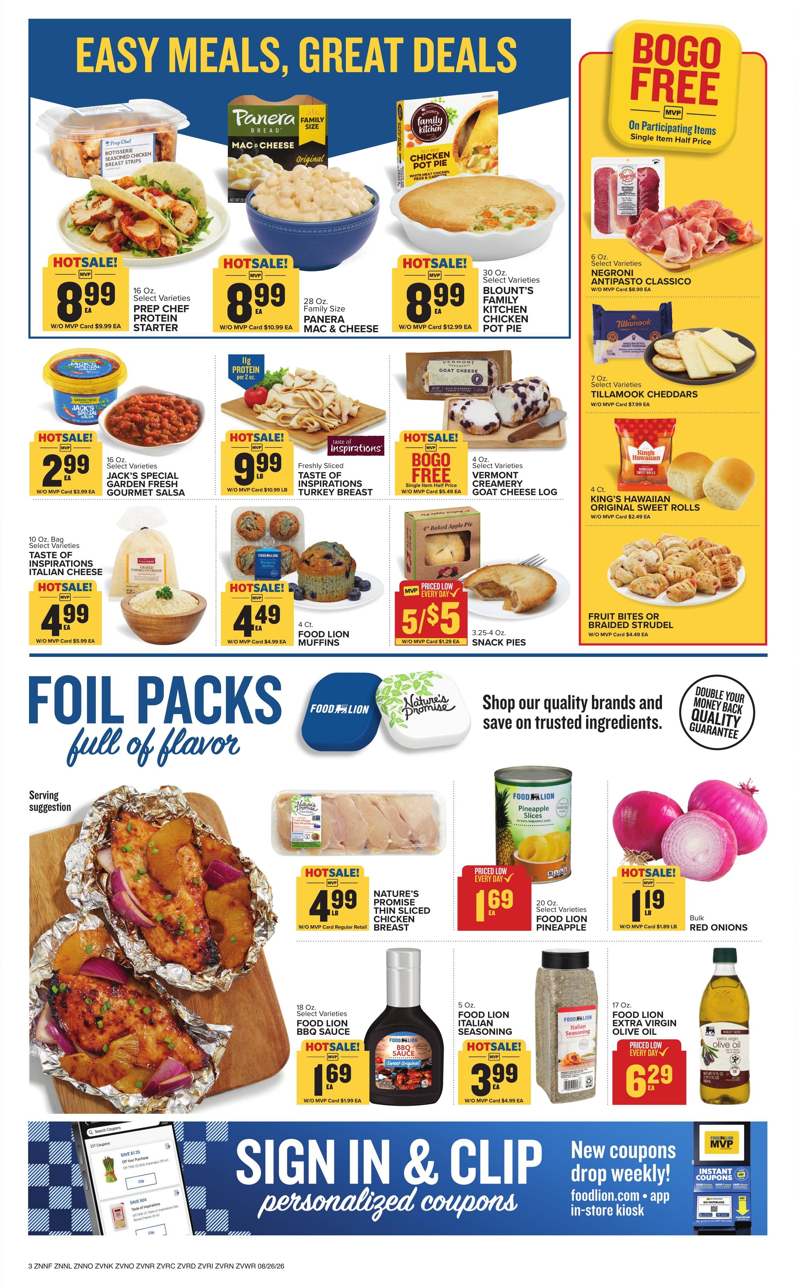 Food Lion (Hatteras Area, NC) Weekly Ad August 26 - September 1, 2026
