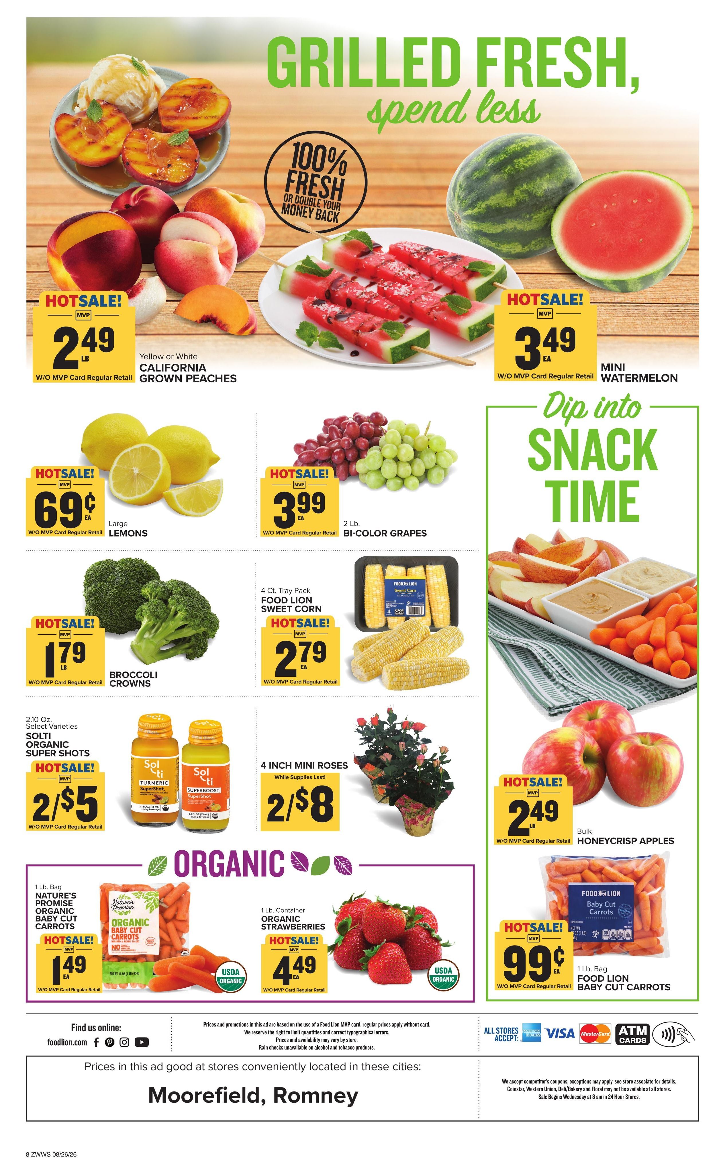 Food Lion (Baker–Ridgeley Area, MD–WV) Weekly Ad August 26 - September 1, 2026