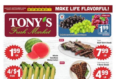Tony's Fresh Market (Broadview Area, IL) Weekly Ad August 26 - September 1, 2026
