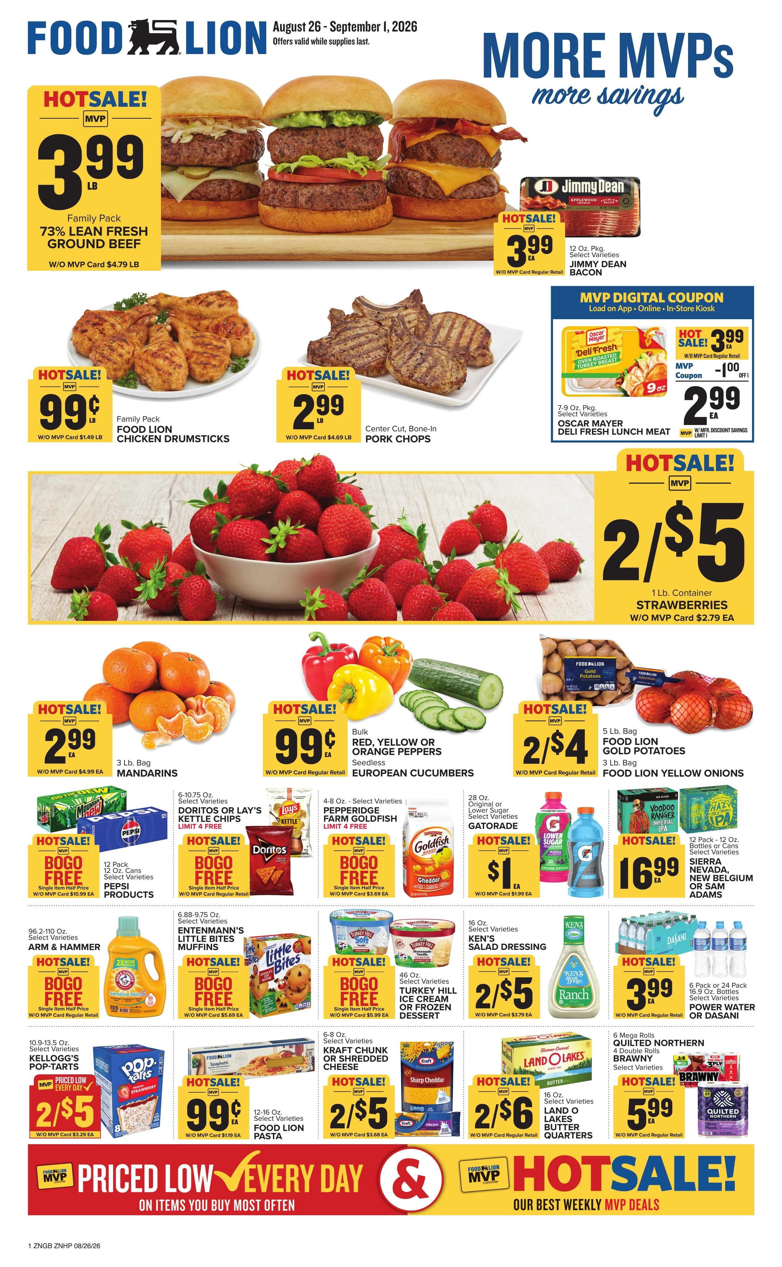 Food Lion (NC) Weekly Ad August 26 - September 1, 2026