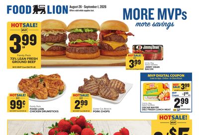 Food Lion (NC) Weekly Ad August 26 - September 1, 2026