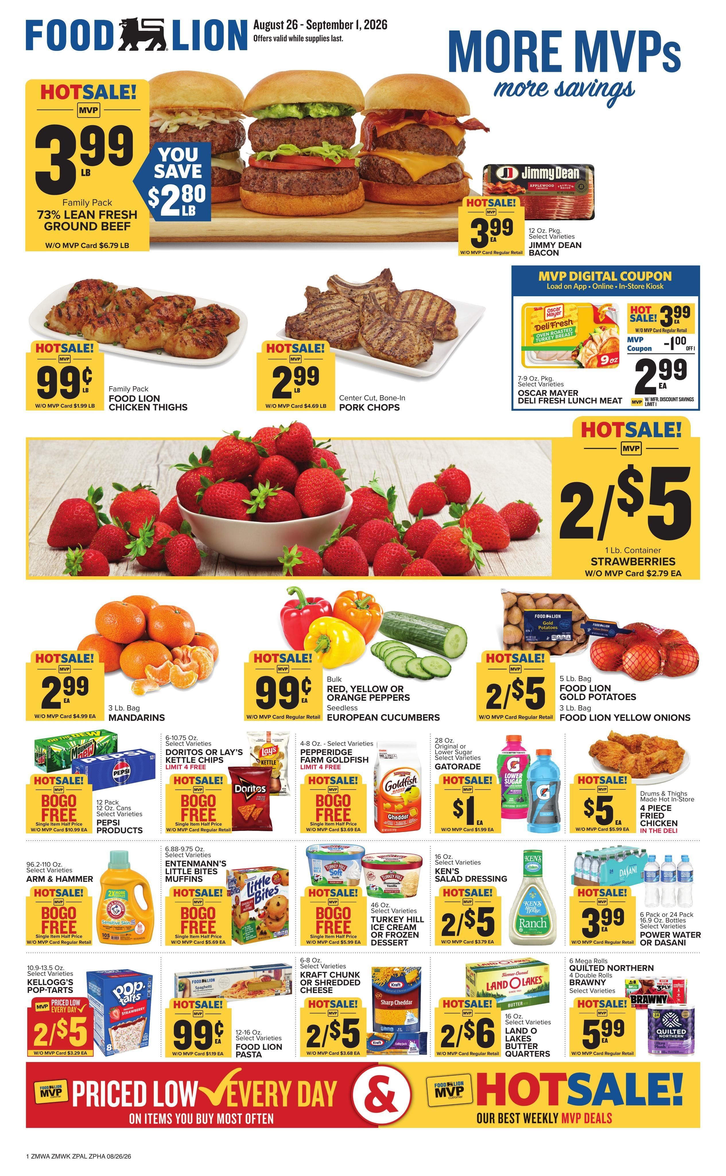 Food Lion (Fort Loudon Area, PA) Weekly Ad August 26 - September 1, 2026