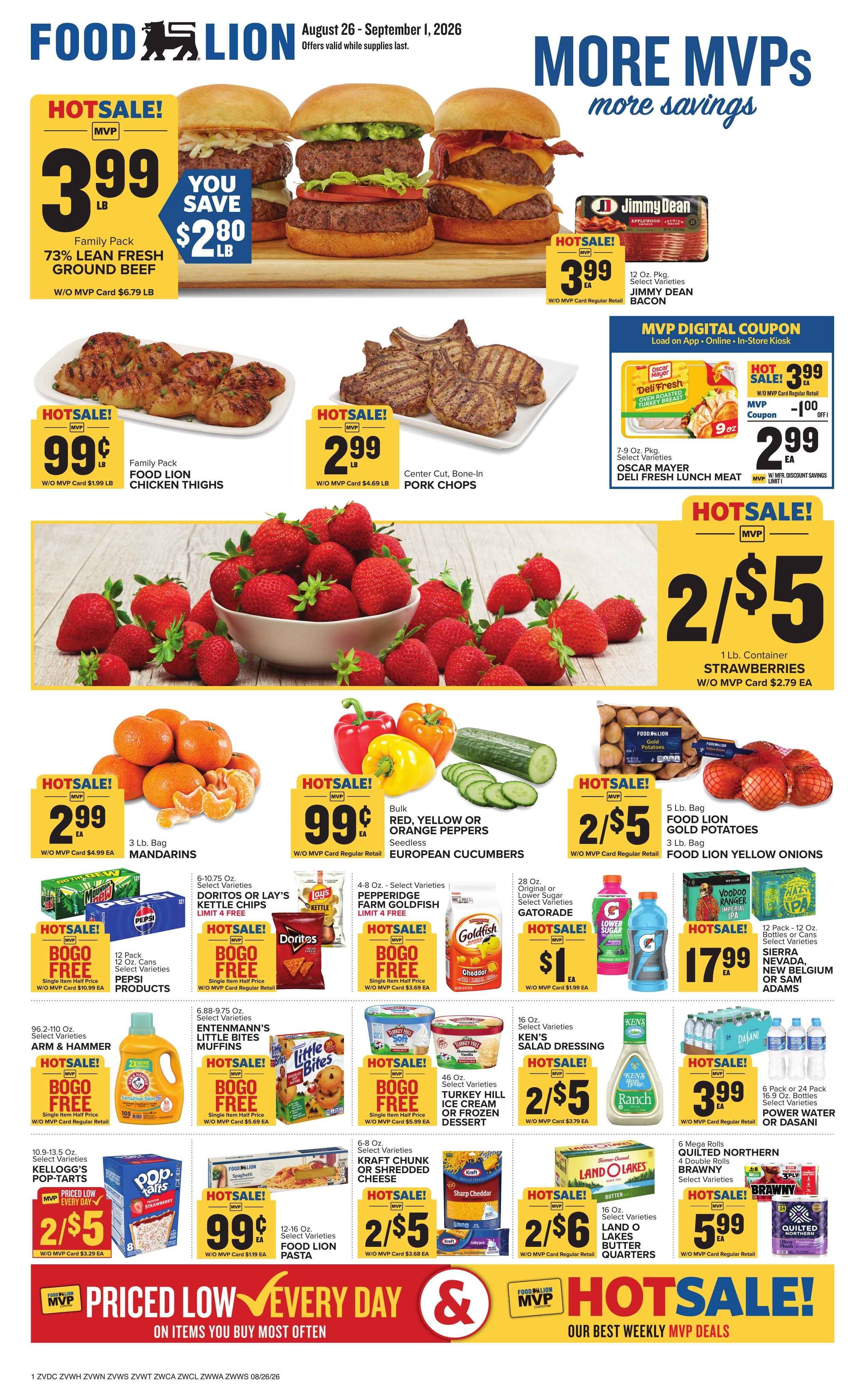 Food Lion Weekly Ad August 26 - September 1, 2026