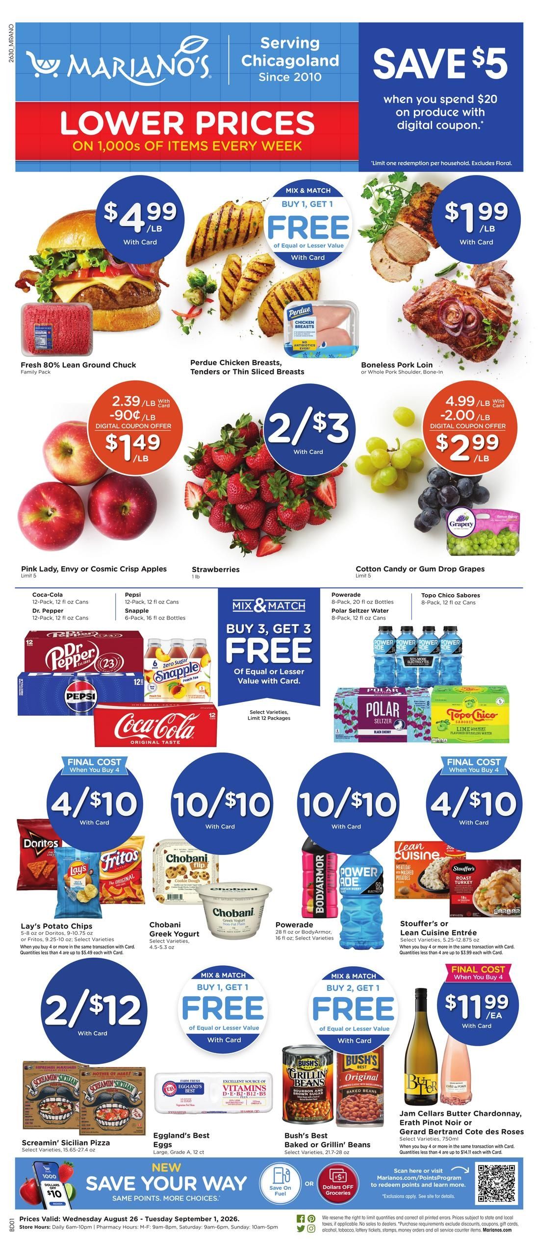 Mariano's (Chicago Area, IL) Weekly Ad August 26 - September 1, 2026