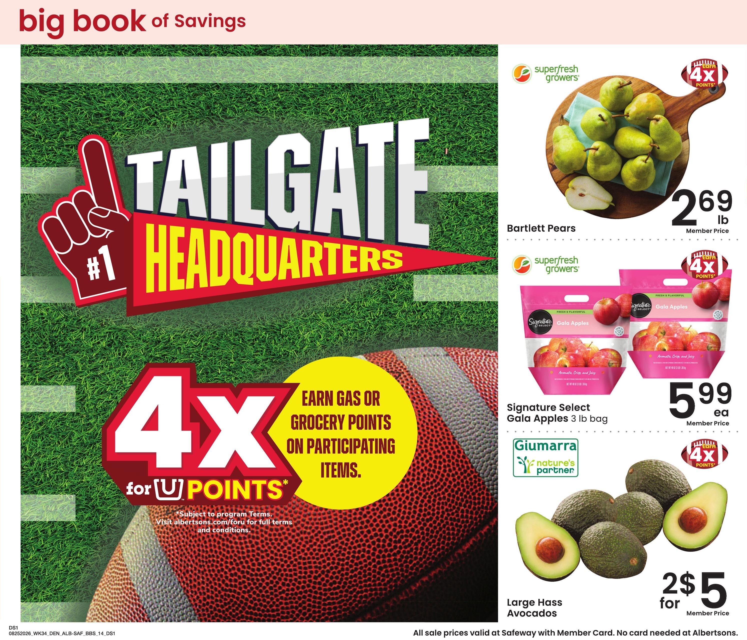 Safeway (Ignacio Area, CO) Big Book of Savings Weekly Ad August 25 - September 28, 2026