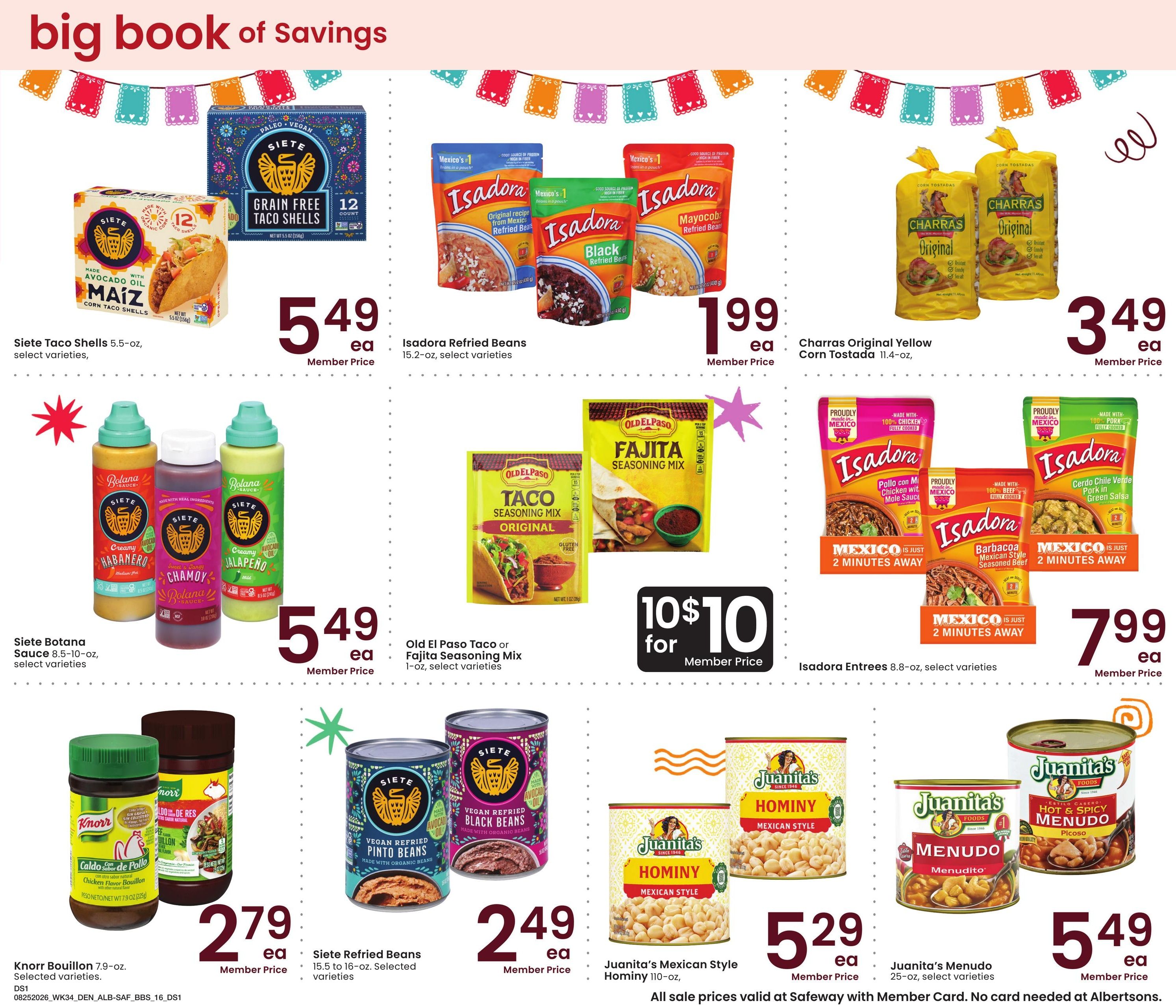 Safeway (Ignacio Area, CO) Big Book of Savings Weekly Ad August 25 - September 28, 2026