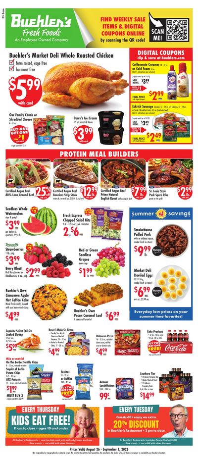 Buehler's Fresh Foods Weekly Ad August 26 - September 1, 2026