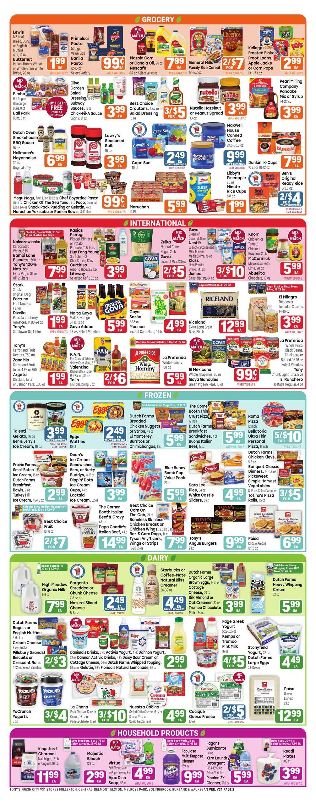 Tony's Fresh Market (Naperville–Oak Lawn Area, IL–IN) Weekly Ad August 26 - September 1, 2026