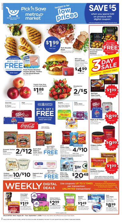 Pick N Save (Milwaukee–Beloit Area, WI) Weekly Ad August 26 - September 1, 2026