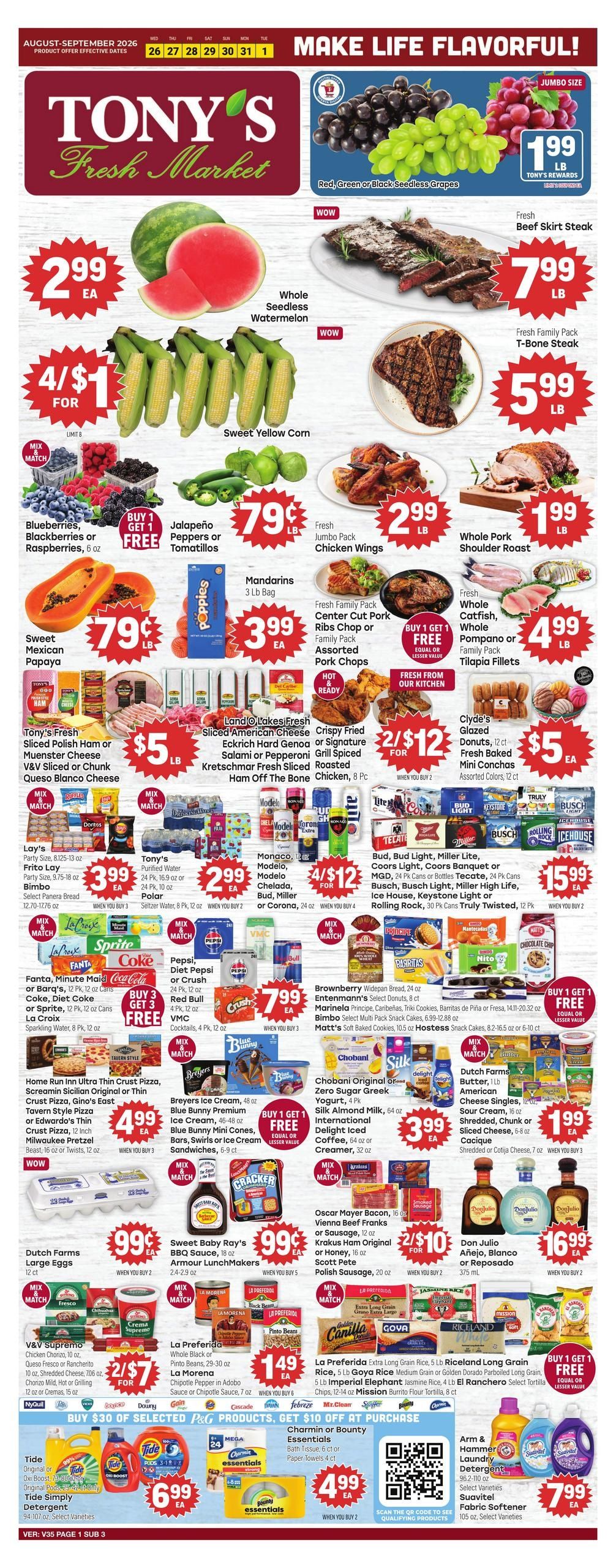 Tony's Fresh Market (Lockport Area, IL) Weekly Ad August 26 - September 1, 2026