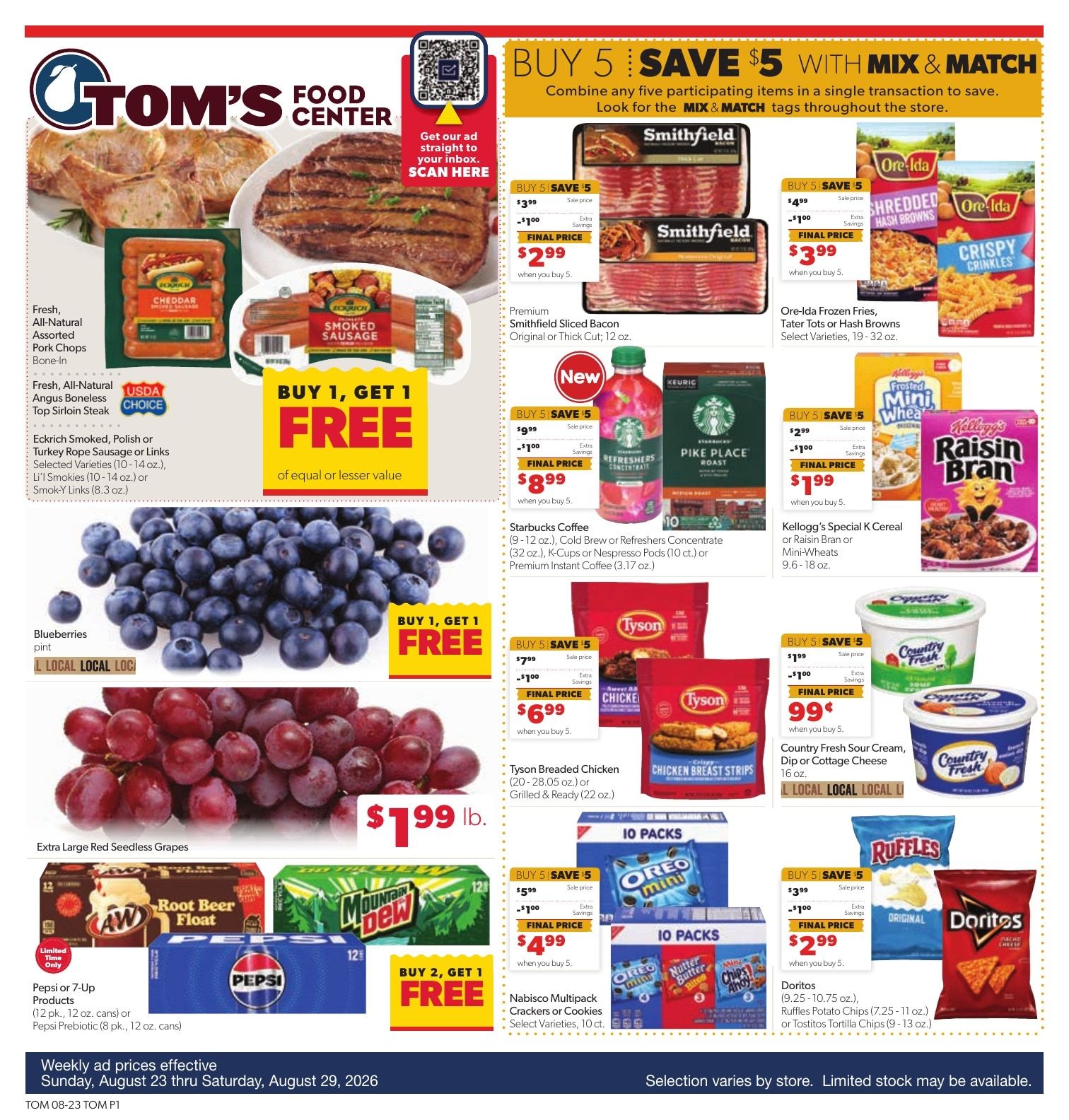 Tom's Food Center (Portland, MI) Weekly Ad August 23 - 29, 2026