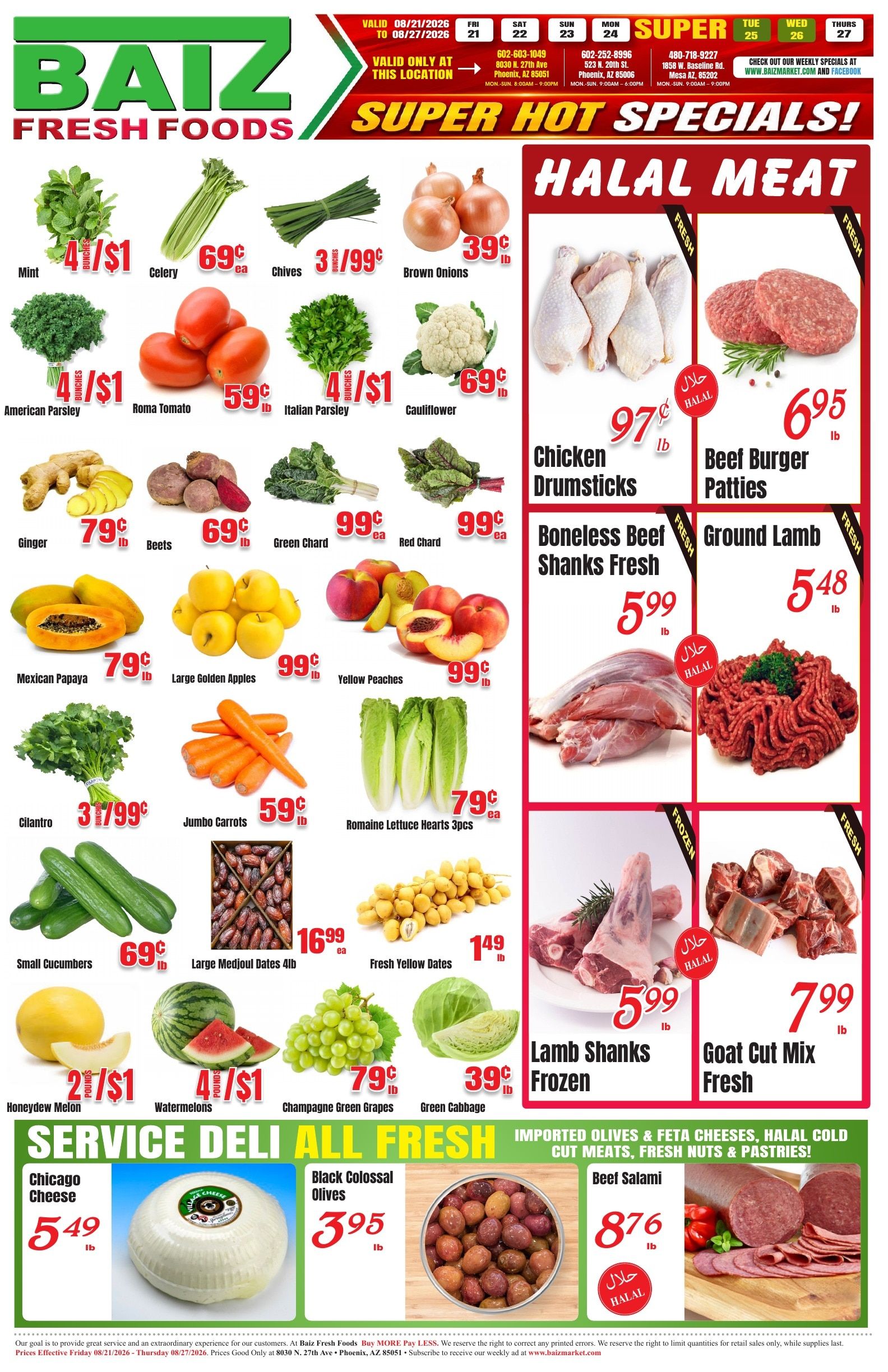 Baiz Market Weekly Ad August 21 - 27, 2026