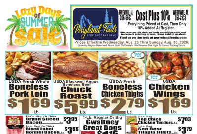 Perryland Foods Weekly Ad August 26 - 30, 2026