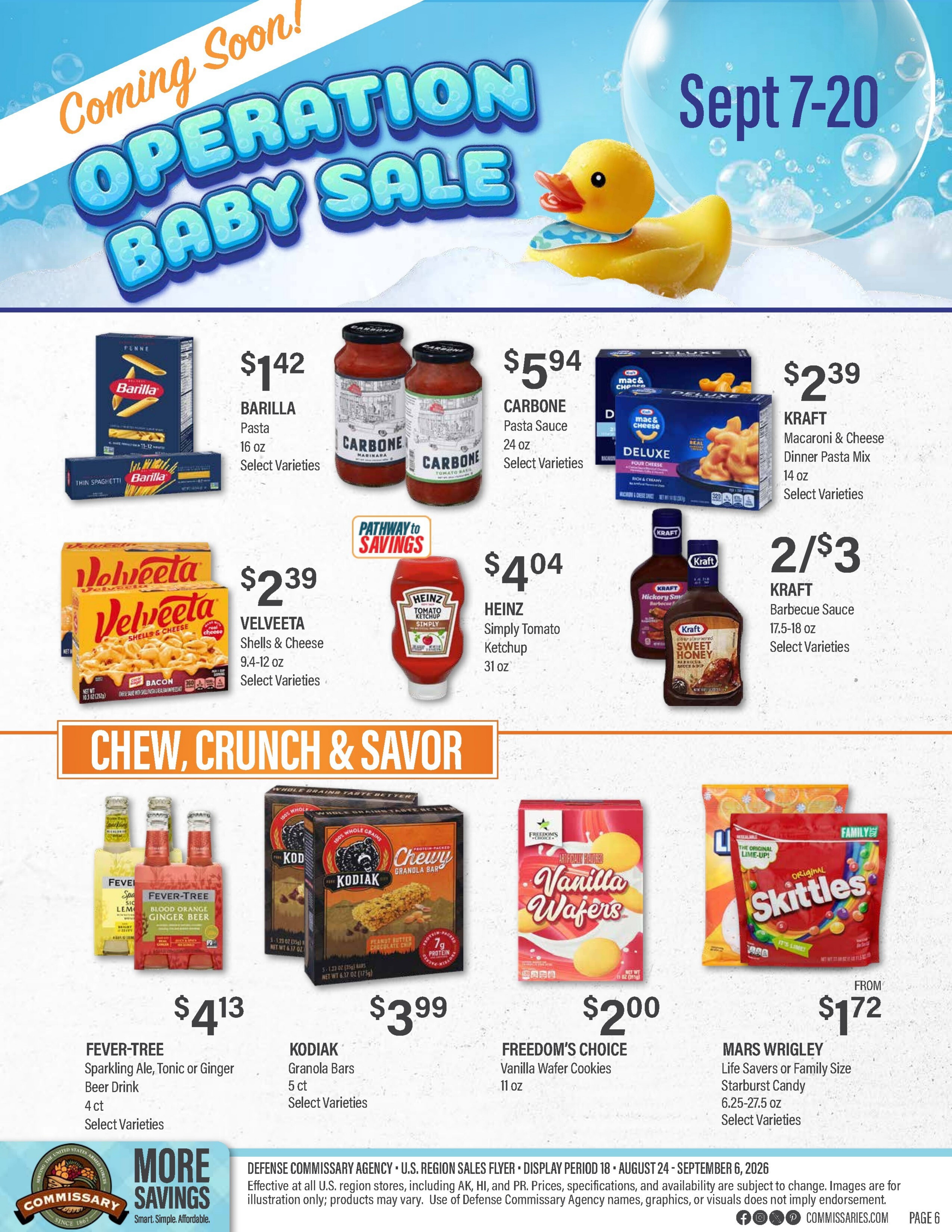 Commissary Store Weekly Ad August 24 - September 6, 2026