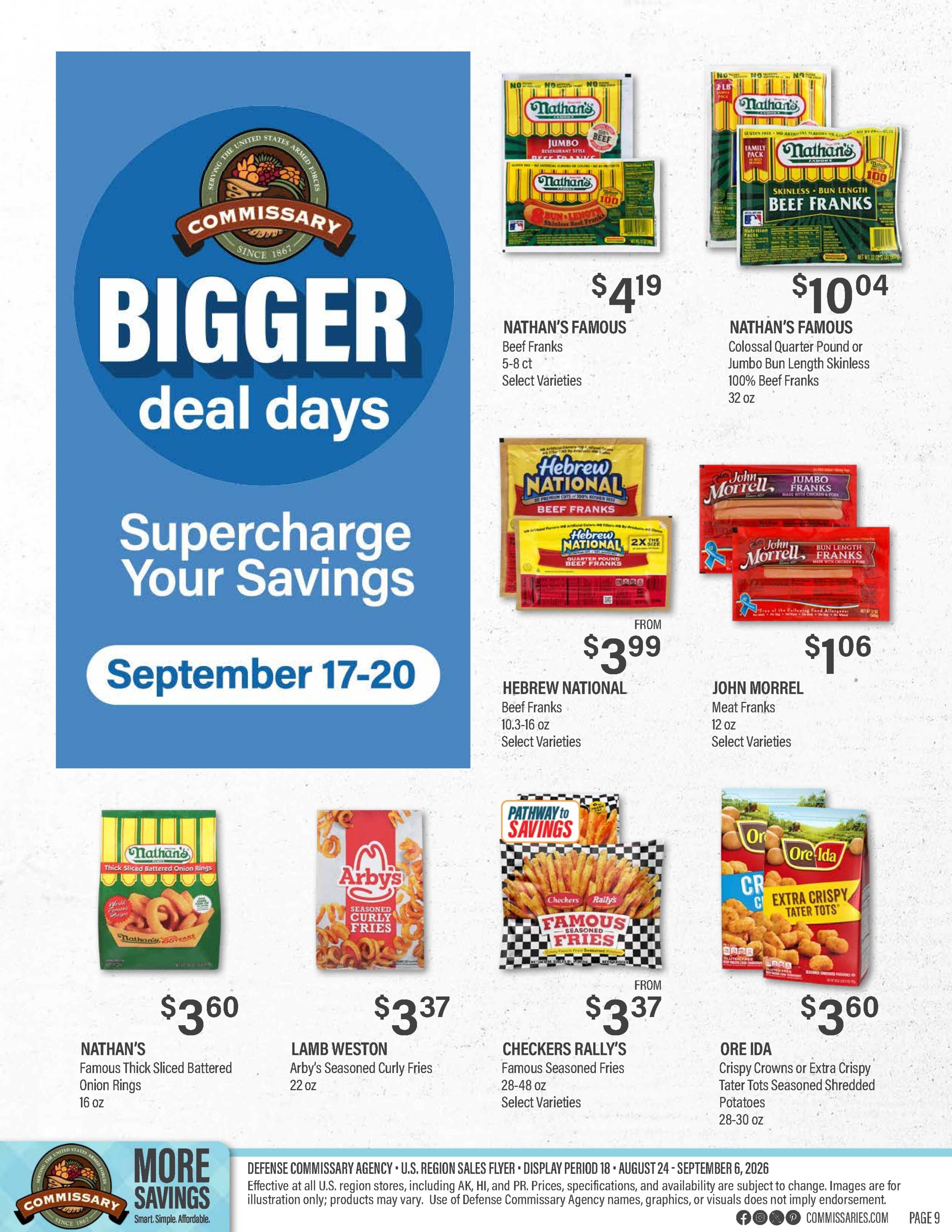Commissary Store Weekly Ad August 24 - September 6, 2026