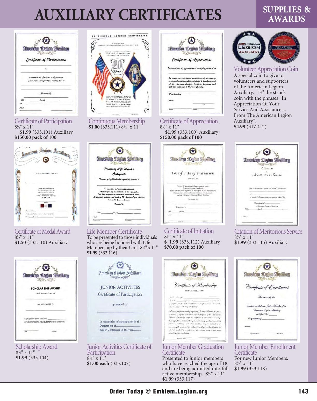 American Legion Flag & Emblem Catalog Weekly Ad January 1 - December 31, 2026