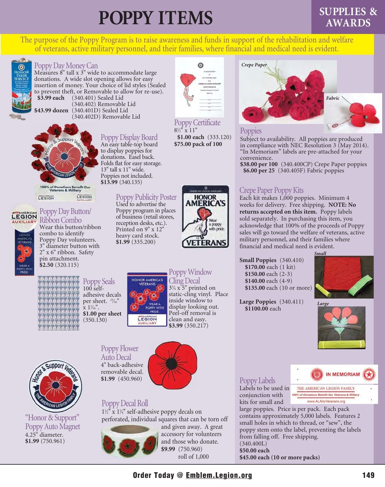 American Legion Flag & Emblem Catalog Weekly Ad January 1 - December 31, 2026