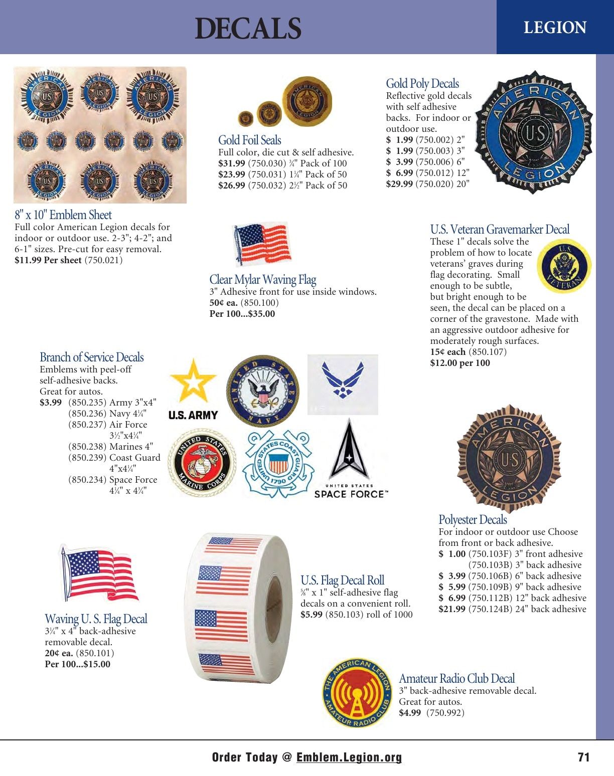 American Legion Flag & Emblem Catalog Weekly Ad January 1 - December 31, 2026