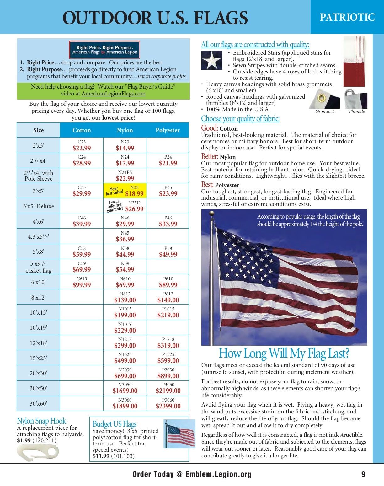 American Legion Flag & Emblem Catalog Weekly Ad January 1 - December 31, 2026