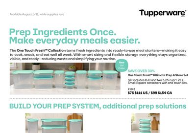 Tupperware August 2026 Weekly Ad August 1 - 31, 2026