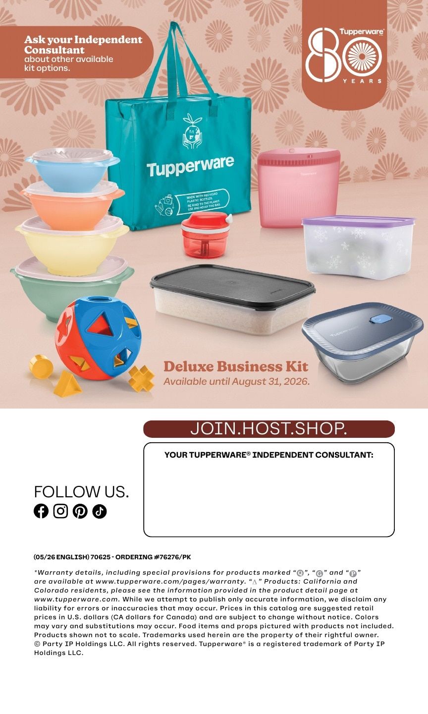 Tupperware May to August 2026 Catalog Weekly Ad May 1 - August 31, 2026
