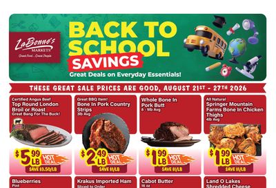 LaBonne's Markets Weekly Ad August 21 - 27, 2026