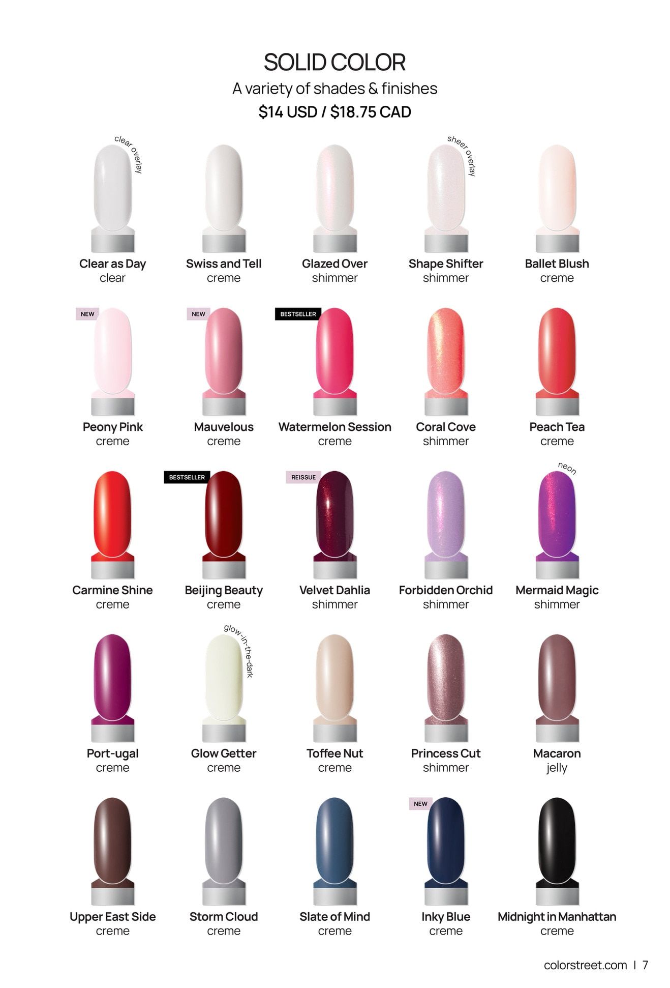 Color Street Core Catalog Weekly Ad January 23 - December 31, 2026