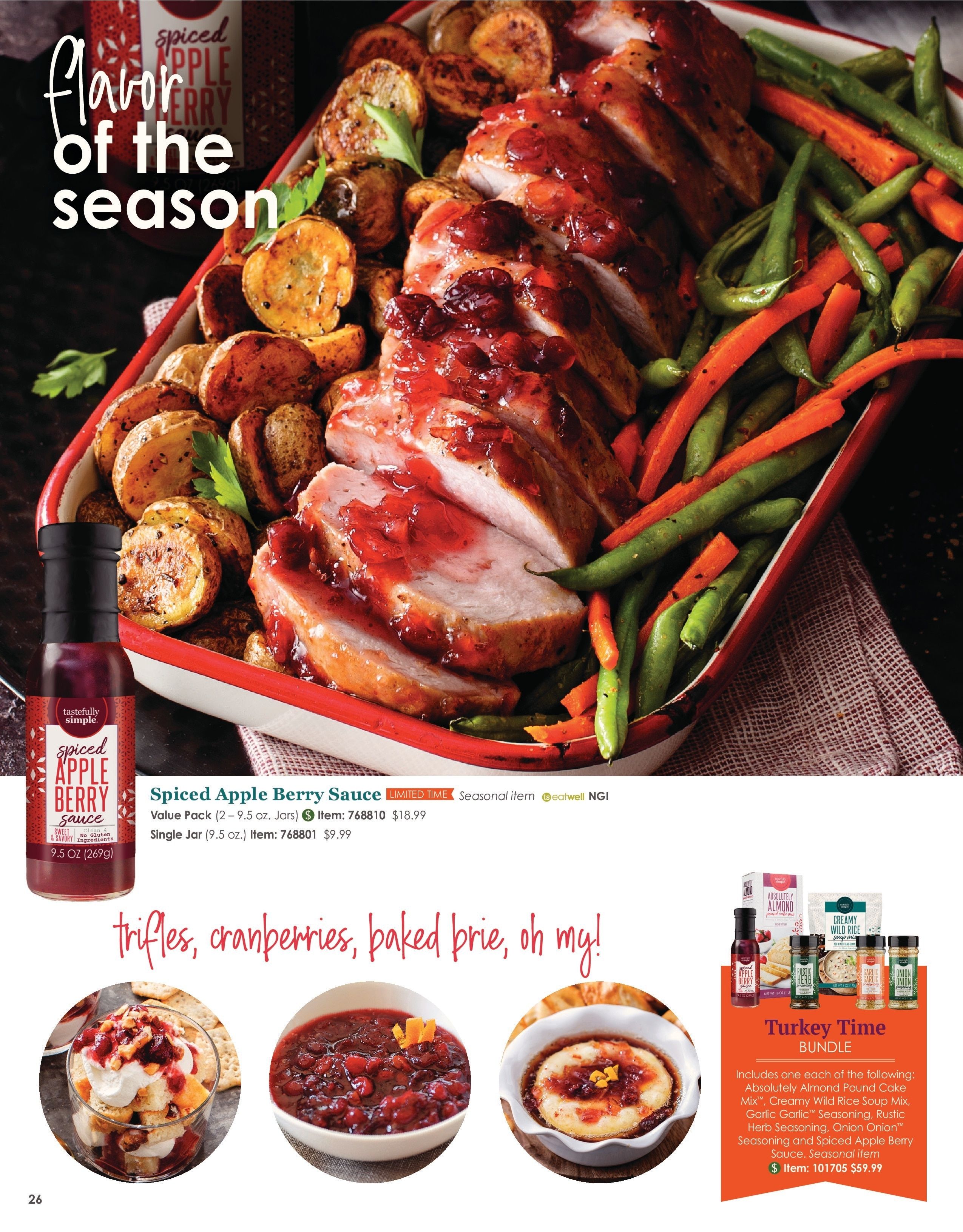 Tastefully Simple Fall/Winter 2026 Catalog Weekly Ad August 1, 2026 - February 28, 2027
