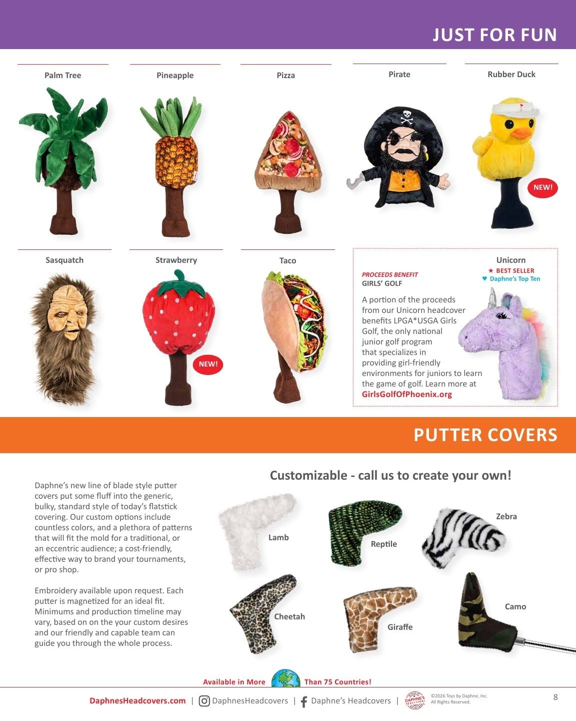 Daphne's Headcovers Product Catalog Weekly Ad January 1 - December 31, 2026