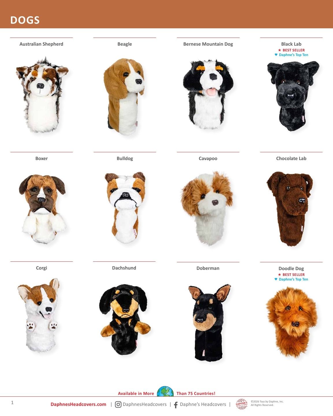 Daphne's Headcovers Product Catalog Weekly Ad January 1 - December 31, 2026