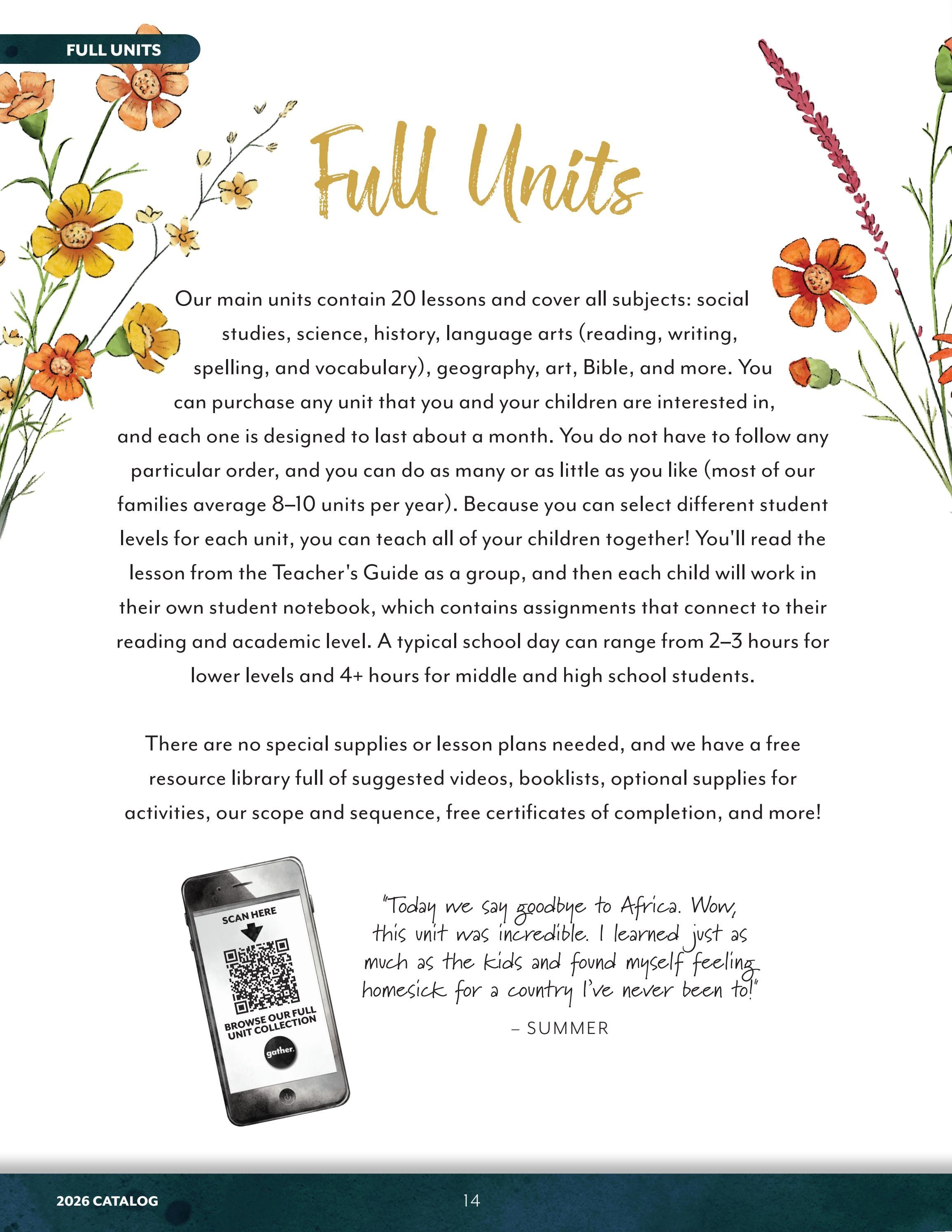 Gather 'Round Homeschool Catalog Weekly Ad January 1 - December 31, 2026