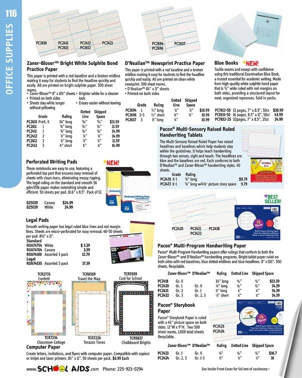 School Aids Catalog Weekly Ad January 1 - December 31, 2026