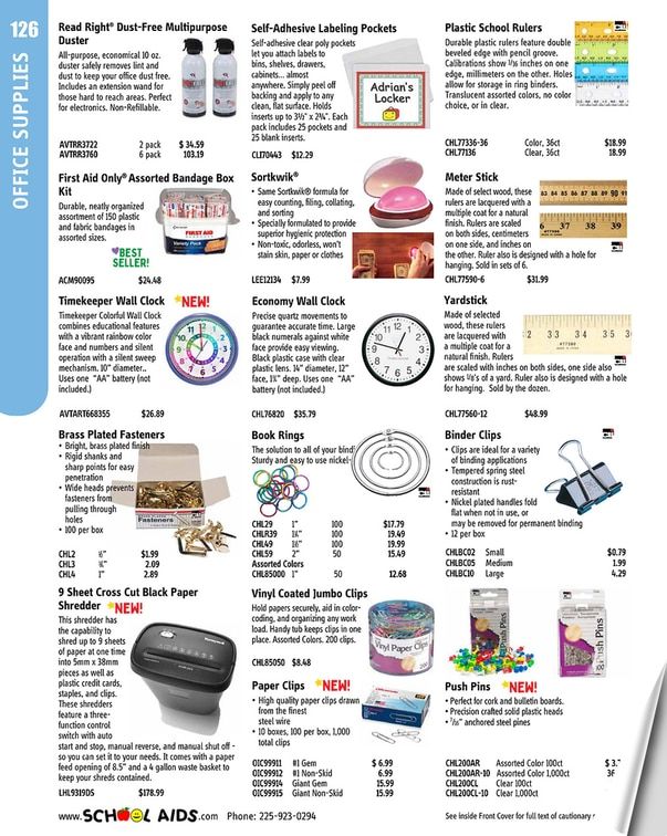 School Aids Catalog Weekly Ad January 1 - December 31, 2026