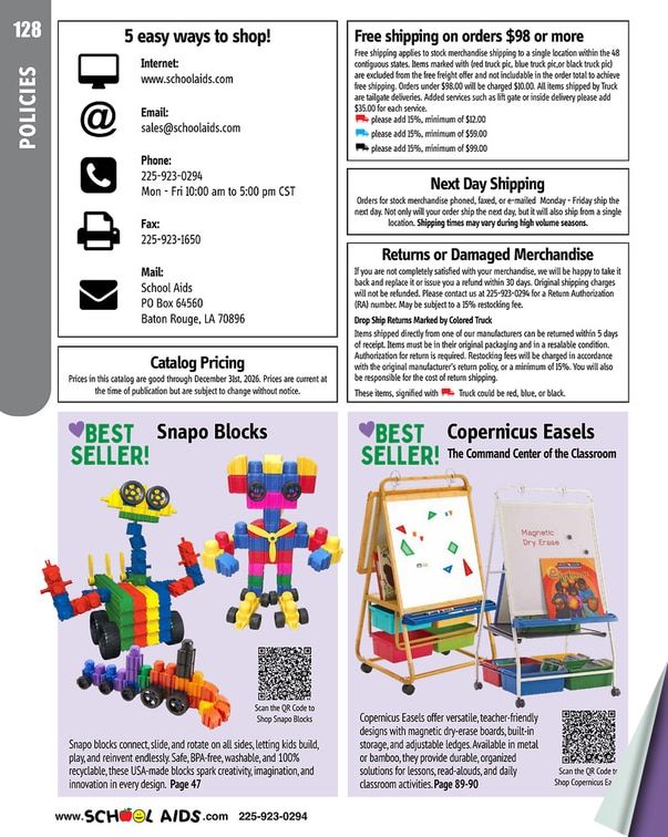 School Aids Catalog Weekly Ad January 1 - December 31, 2026