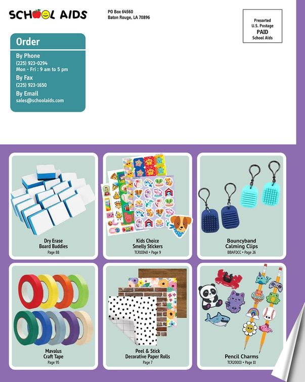 School Aids Catalog Weekly Ad January 1 - December 31, 2026