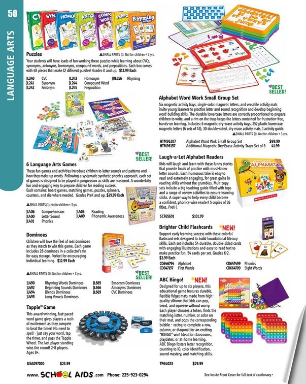 School Aids Catalog Weekly Ad January 1 - December 31, 2026