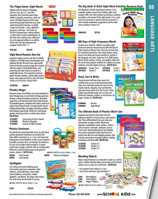 School Aids Catalog Weekly Ad January 1 - December 31, 2026