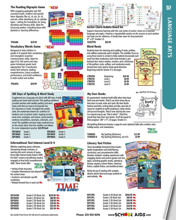 School Aids Catalog Weekly Ad January 1 - December 31, 2026