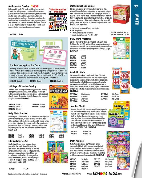 School Aids Catalog Weekly Ad January 1 - December 31, 2026