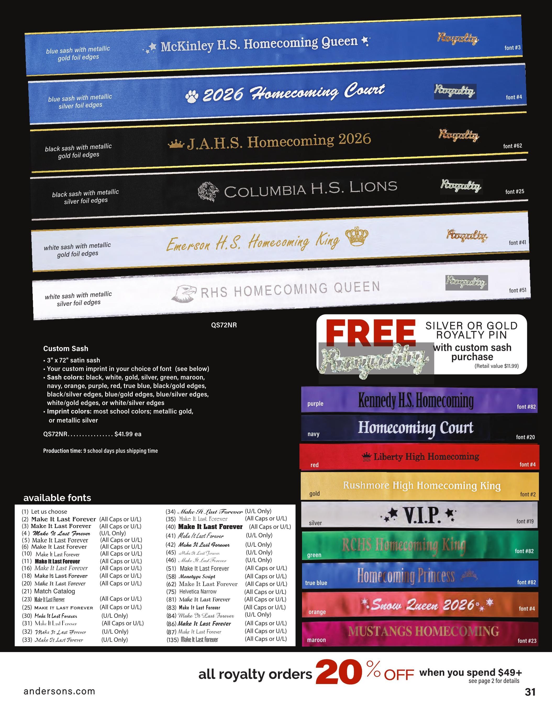 Anderson's School Events School Events 2026 Catalog Weekly Ad January 1 - December 31, 2026