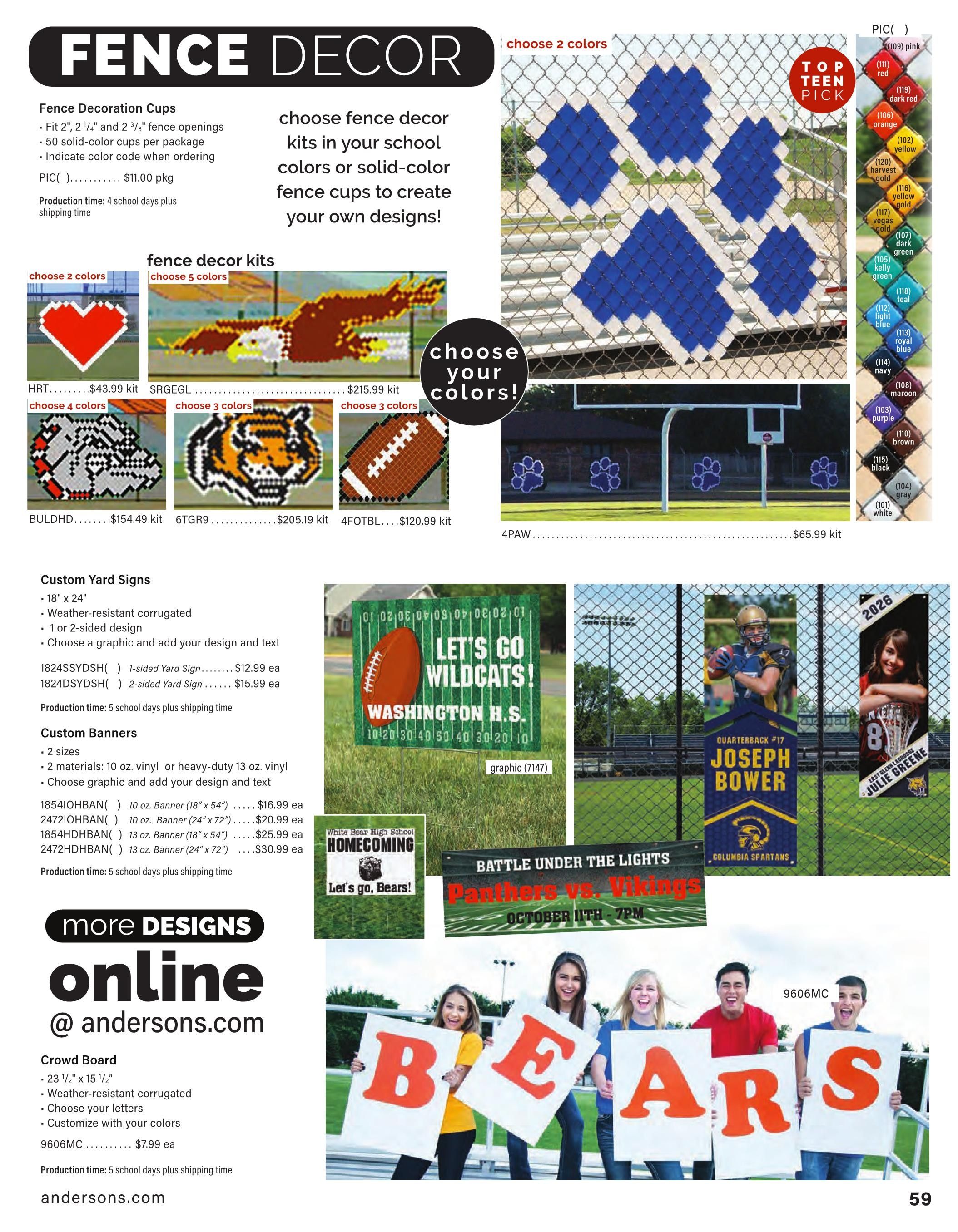 Anderson's School Events School Events 2026 Catalog Weekly Ad January 1 - December 31, 2026