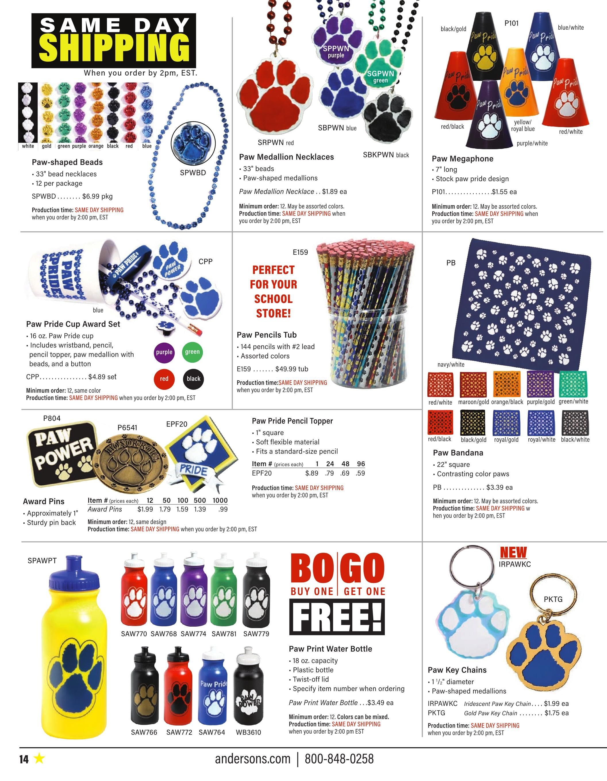 Anderson's School Events School Spirit 2026 Catalog Weekly Ad January 1 - December 31, 2026