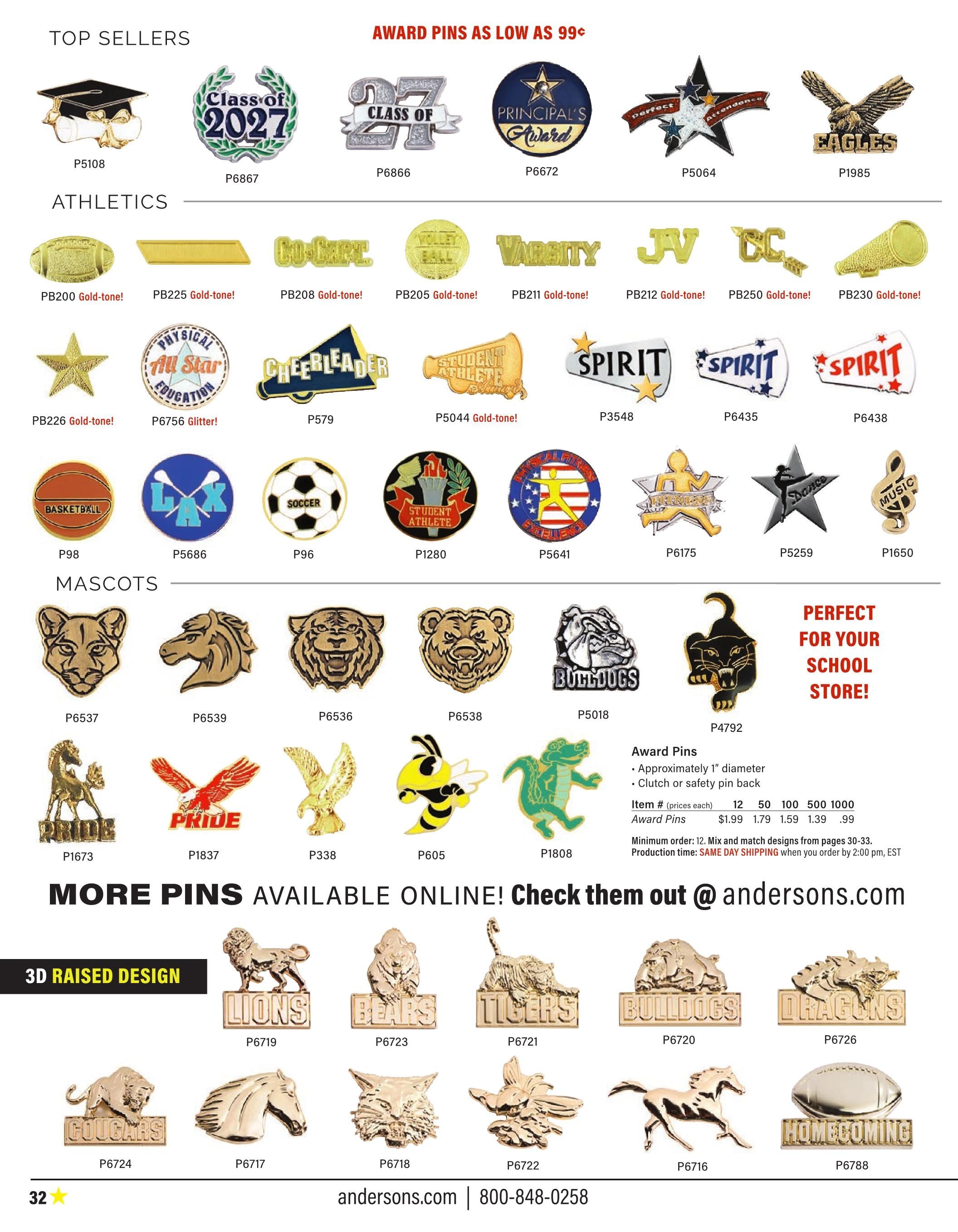 Anderson's School Events School Spirit 2026 Catalog Weekly Ad January 1 - December 31, 2026